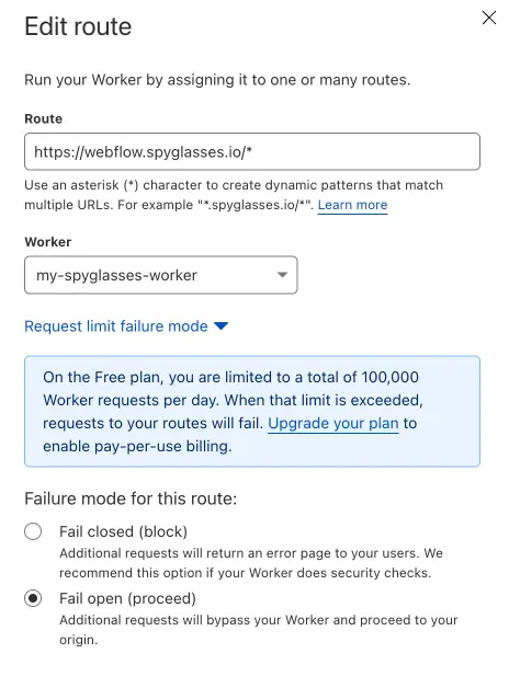 Workers Routes Interface